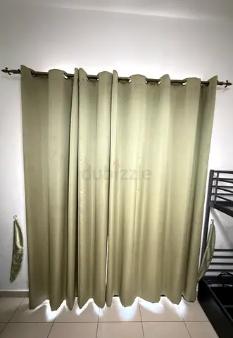 Blackout Curtains pastel green colour