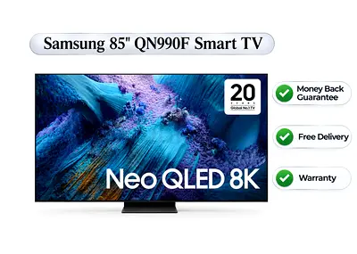 Samsung 85 Inch Neo QLED 100Hz(Up to 4K 240Hz) 8K Vision AI Smart TV 2025 Model 85QN990F