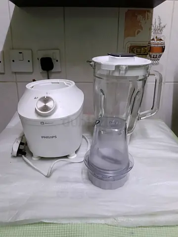 Philips Blender with Glass Jar and Grinder Attachment - Good Condition
