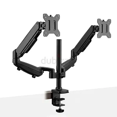 Dual Gas Spring Monitor Arm - Desk Clamp 17-32 inch (New)