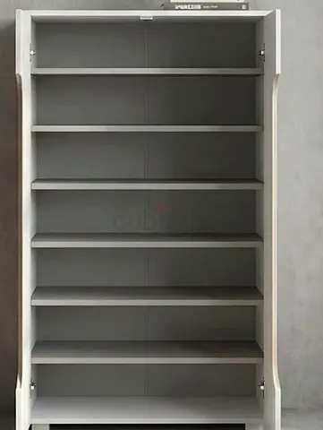 Tall White Multi-Shelf Cabinet / shoes cabinet - Good Condition