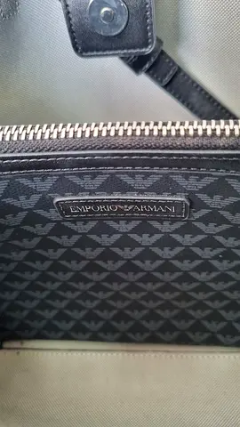 Emporio Armani Milano 1981 Black Logo Handbag - Good Condition