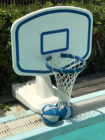 GoSports Splash Hoop Swimming Pool Basketball Game, Includes Poolside Water Basketball Hoop, 2 Balls