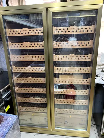 RACHING CD1200 Double Door 3200 Cigars Storage Capacity Constant Humidity and Temperature