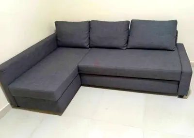 Grey L-Shaped Corner Sofa
