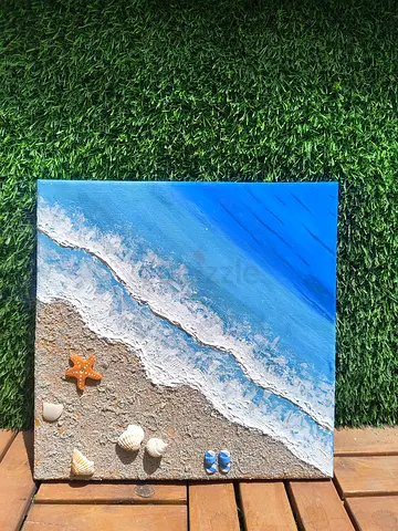 Beach Painting | Original Handmade Textured Art | Ocean Painting
