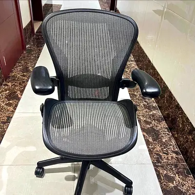 Free Delivery Herman Miller Ergonomic Mesh Office Chair - Adjustable Lumbar Support (Black)