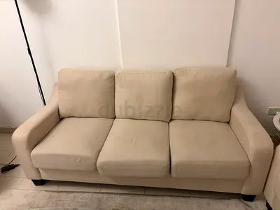 Five Seater Fabric Sofa in Beige in 2 pieces