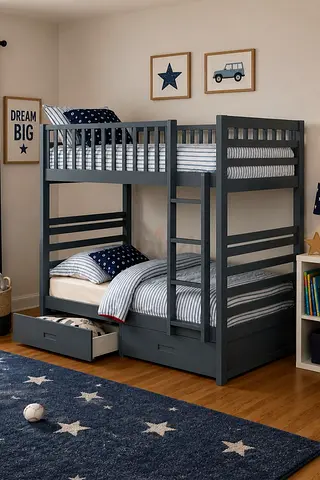 Solid Bunk Bed with Storage Drawer - Brand New