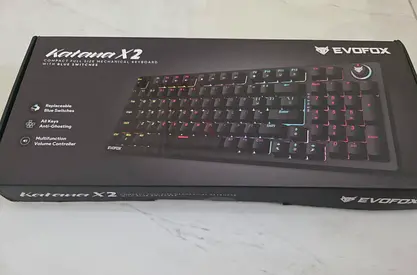 Evofox katana x2 fs gaming keyboard blue switches