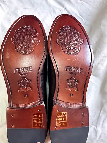 Men's Terrell Milano Leather Dress Shoes - Size 41 (Good Used Condition)