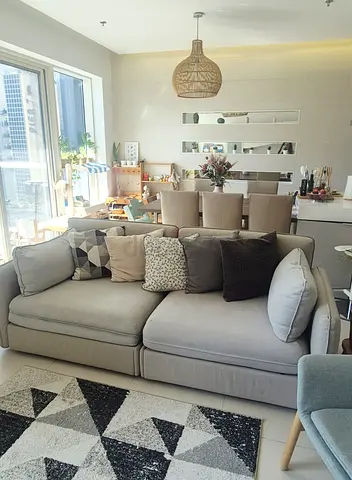 Ikea Vallentuna modular sofa bed 220 cm x 90cm grey/beige