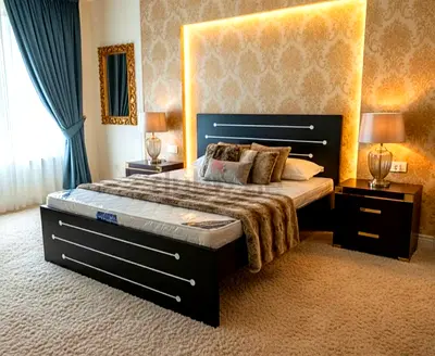 Brand new Queen size Strong MDF wood bed frame Available