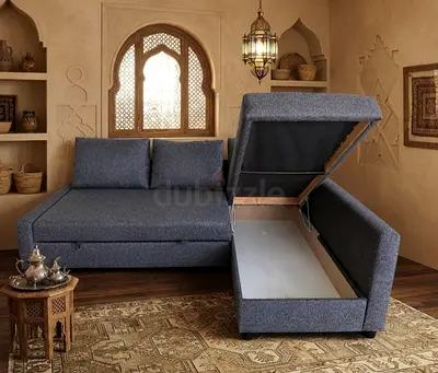 Stylish L-Shape Storage Sofa Bed – Left & Right Fitting Available, Wide Range of Colors.