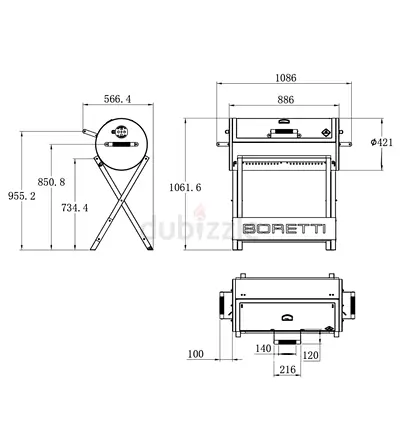 Boretti Charcoal Grill — Brand New