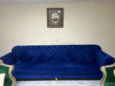 Six seater new sofa blue