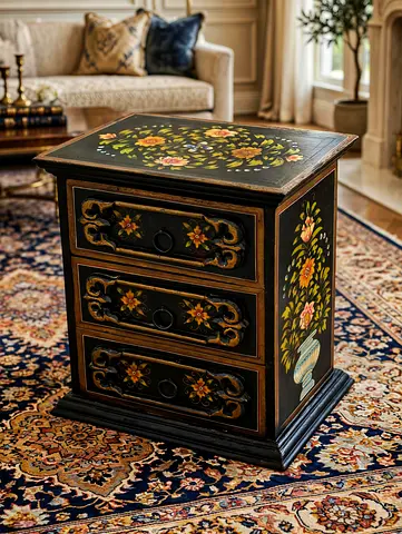 Small Wooden Cabinet with 3 Drawers