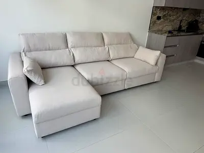 IKEA Eskilstuna L shape sofa bed under storage