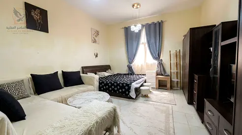 استوديو مفروش لاستوديو مفروش جاهز للسكن للإيجار الشهري قريب من المحكمة والمرور واتصالات شامل جميع الفواتير والانترنت وموقع مميز