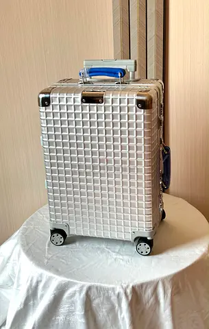 Rimowa classic aluminium Grid cabin suitcase