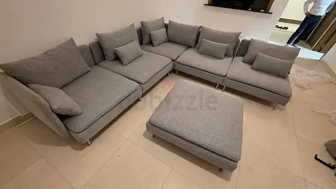 Same like new Condition Ikea Sodhremn Corner Sofa light gray without footstool