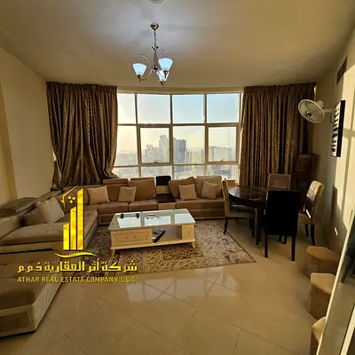 شقه فاخره ثاني ساكن غرفه وصاله مع بلكونه مفتوحه. عجمان ابراج الاورينت .مفروش بالكامل للإيجار الشهري✨الإيجار يشمل الفواتير والإنترنت وموقف