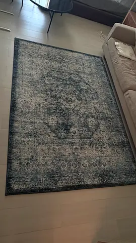 Used modern grey-blue area rug, 160x230 cm, good condition