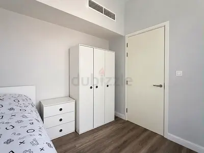 White 4-door Wardrobe with 3-drawer Bedside Table and bed (Kids room full set)