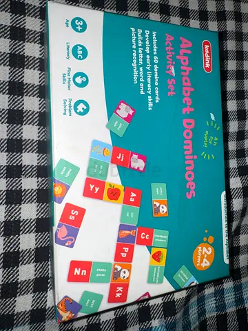 Alphabet Dominoes Activity Set - 60 Cards, Early Literacy Game