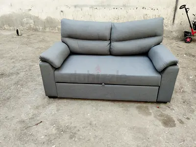 Gray 2-Seater Sofa with Storage — Good Condition