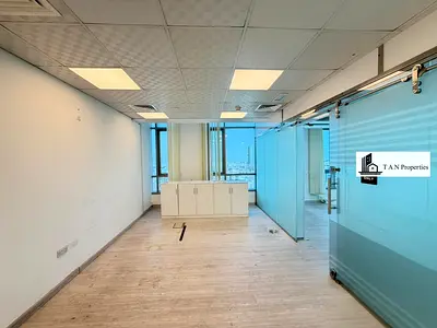 Dewa Chiller-free||Stunning Independent Fully Fitted Office with glass partition ||