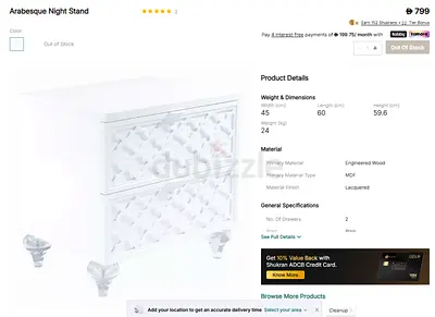 Home center Arabesque night stands For each (60x45x60 cm)