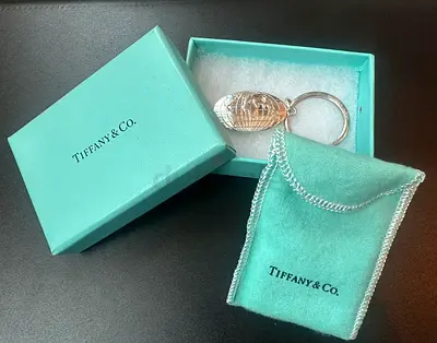 Tiffany & Co. Silver Keychain with Original Box and Pouch