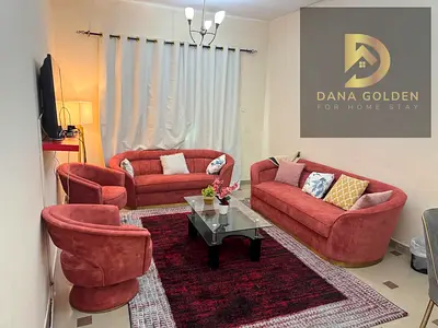 For monthly rent: a room and a living room with two bathrooms in Al Taawun, Sharjah.