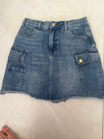 Celina Blue Denim Mini Skirt with