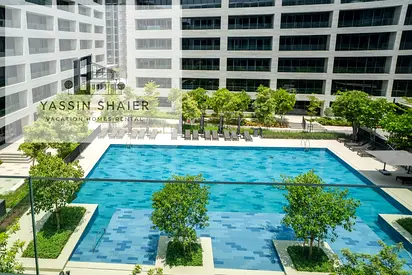2 Bedrooms Apartment for Rent in Aljada | Pool View