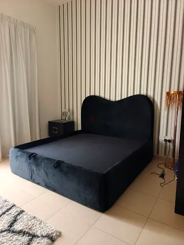 Luxury Curved Upholstery Bed | Premium Velvet Finish
