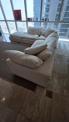 Luscious Marina Home Feather filled sofa with footstool