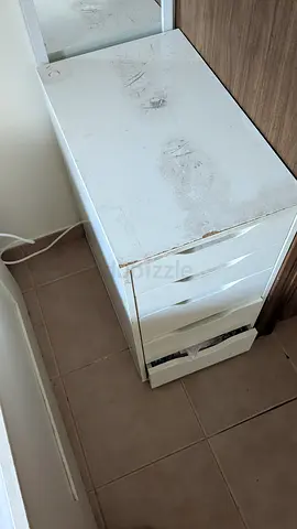 White 4-Drawer Bedroom Dresser / Nightstand - Used