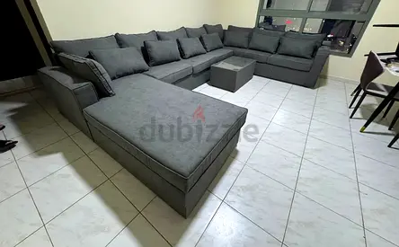 U shape sofa brand new stylish available in grey color