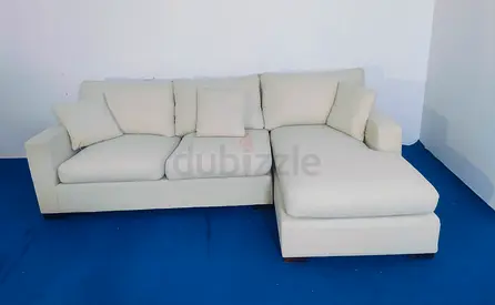 Crate & Barrel Beige lshape sofa