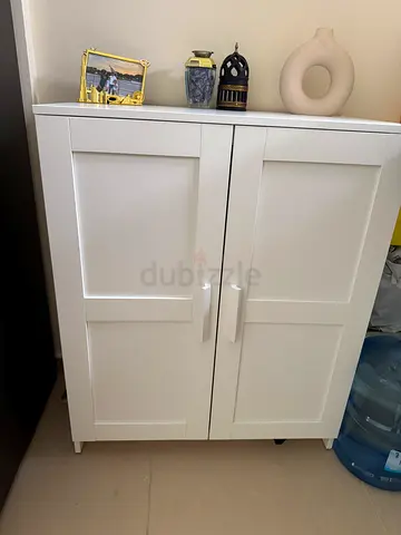 White Two Door Storage Cabinet