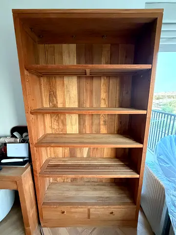 Indonesian teak bookshelf for sale