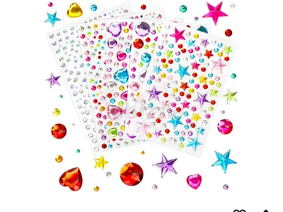 Assorted Self-Adhesive Gem Stickers – Pack of Decorative Rhinestones