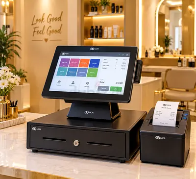 Complete NCR POS System with Touchscreen, Cash Drawer & Receipt Printer
