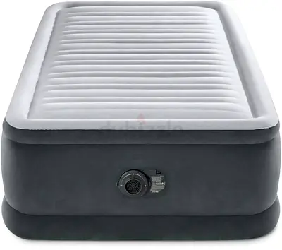 Inflatable Single Air Mattress with Built-in Pump - Good Condition