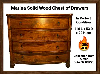 Marina solid wood chest of drawers