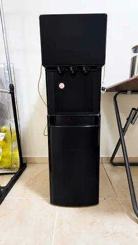 Black freestanding / bottom loading water dispenser - hot and cold
