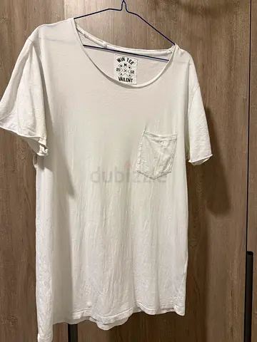 Men’s White tshirt (wide neck)