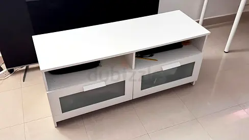 New Condition TV Bench White 120x41x53 cm for sale